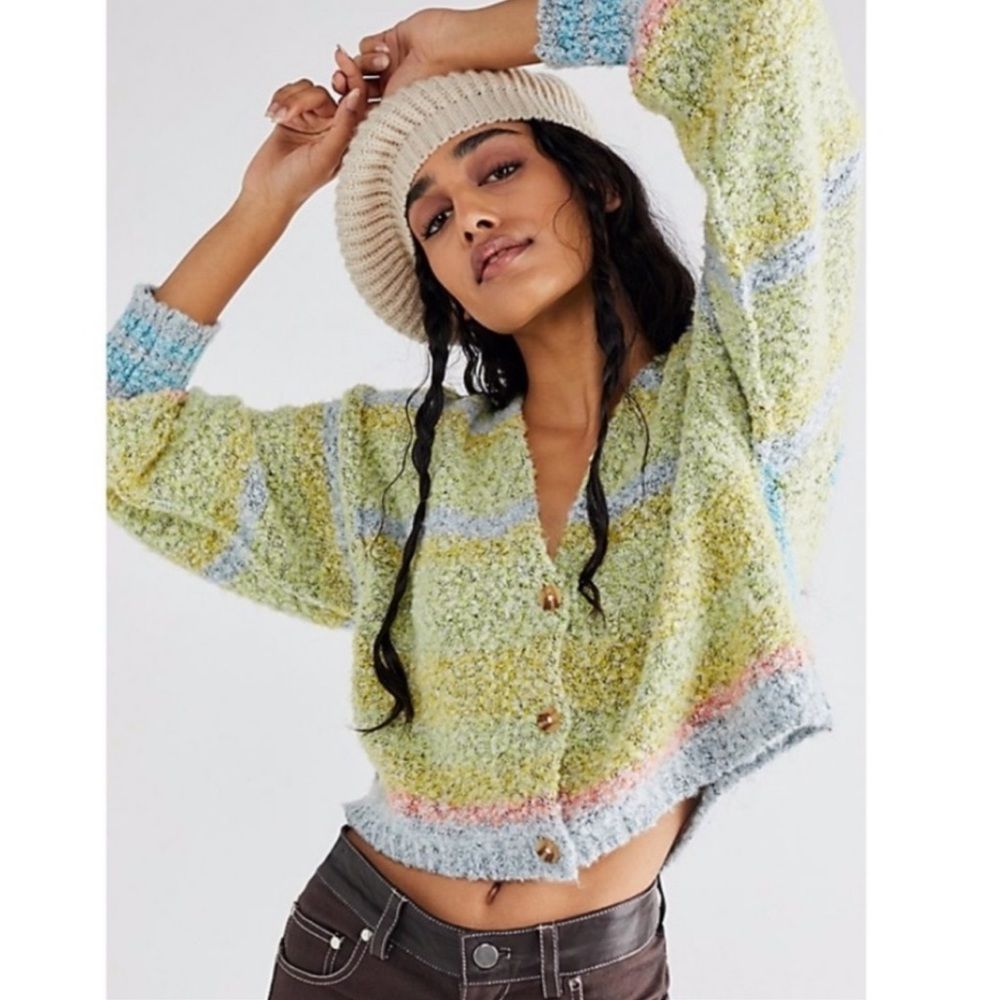 Free People Multicolor Cardigan Sweater